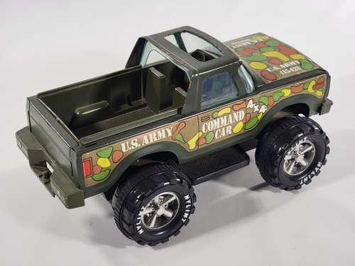Vtg NYLINT US Army Truck 4x4 Command Car Friction Drive Both Axles Works! RARE! - Picture 5 of 10