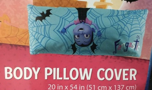 Vampirina Disney Junior Body Pillow Cover 20" x 54" Fangastic Bats Webs NIP - Picture 3 of 3