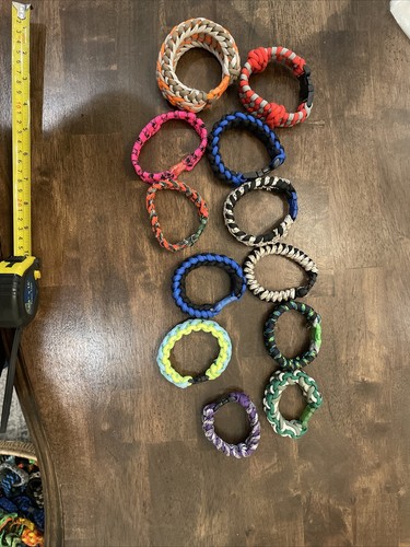 Handmade Power Cord Bracelets Craft Gift Survival Camping Friendship Lot Of 12 - Picture 13 of 24