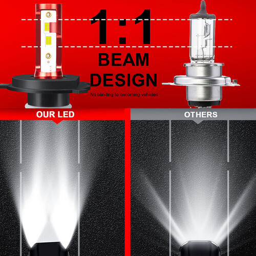 For Toyota Tundra 2000-06 LED Headlight H4 6000K Xenon White Bulbs Hi/Lo Beam 2x - Picture 34 of 46