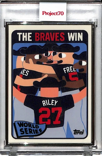 2021 TOPPS PROJECT 70 #691 ATLANTA BRAVES BY KEITH SHORE AP SILVER FRAME 50/51