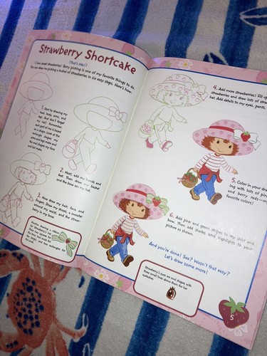 Vintage 2004 Schulbücher - Zeichnen von Erdbeer-Shortcake - Zeichenanleitung - Bild 8 von 11