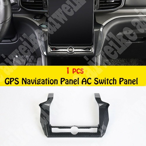 For Ford Explorer 2020-2024 Carbon Fiber GPS Navigation Panel AC Switch Cover - Picture 2 of 9