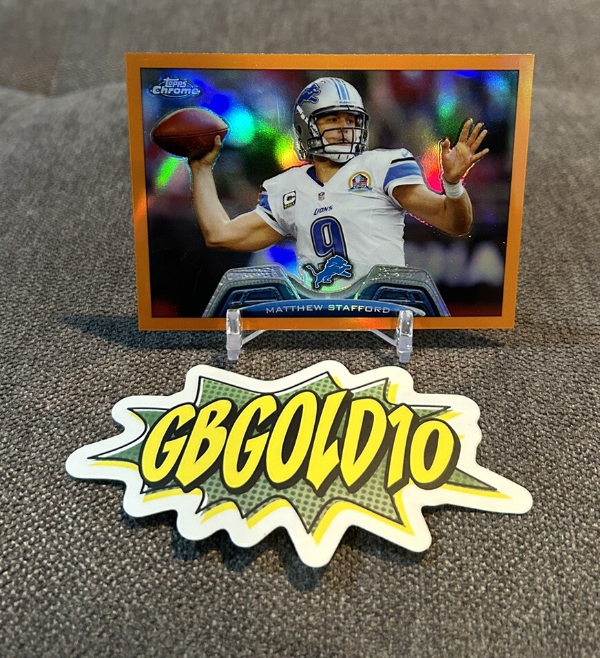 2013 Topps Chrome Orange Refractor #140 Matthew Stafford Lions