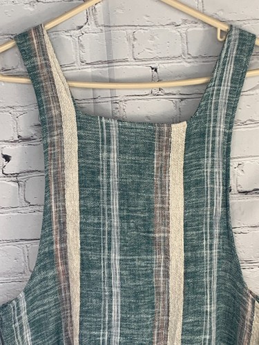 Vestido tipo jersey Entro 100 % lino a rayas botones laterales bolsillos texturizados L. - Imagen 20 de 24