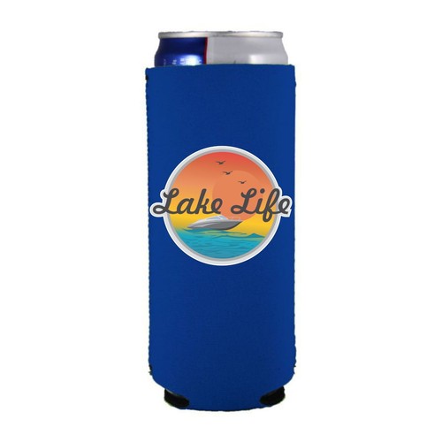 Lake Life Slim Can Coolie, Boat, Boating, Sun, Sunset - Picture 8 of 31