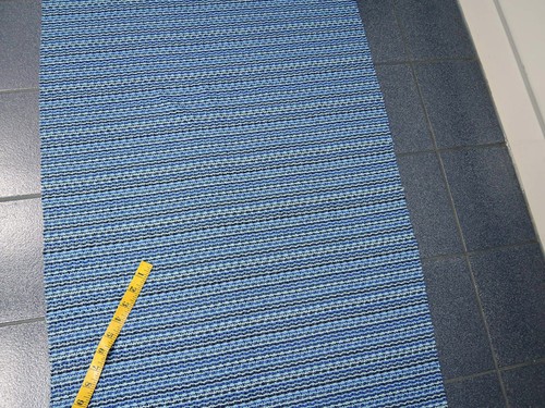 Fabric Knit Crochet Open Weave Stripe Zigzag Woven Turquoise Navy 55" x 0.7y - Picture 7 of 7