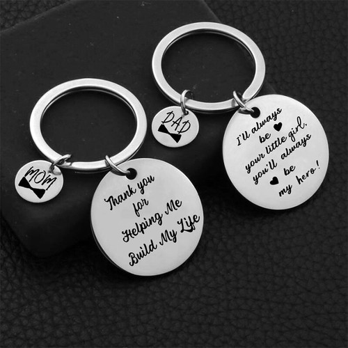 2/5x Mother's Day Stainless Steel Keyring Laser Engraved Keychain Party Present - Picture 10 of 24