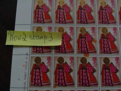 ERROR COMPLETE SHEET 1971 XMAS SG913 11 blobs on stamps UM - Picture 4 of 10