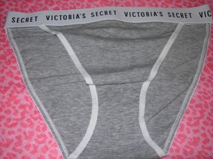 VICTORIA-039-S-SECRET-LOGO-WAIST-BAND-HI-CUT-LEG-BIKINI-PANTIES-Grey-X-S-S-M-L-XL