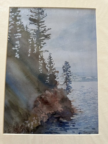 At the Waters's Edge - Watercolor print by Jenny Armitage - Yellowstone Lake - Picture 2 of 4