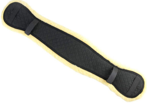 Hy Equestrian HyComfort Fleece & Cotton Girth Cover Comfort Black Black/Natural - Picture 4 of 4