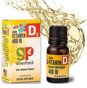 Details About Greenpeach Baby Vitamin D Drops 100 Natural Non Gmo Vitamin D3 400 Iu 10ml
