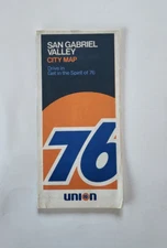1972 Union 76 Gas Station San Gabriel Valley City Map California Spirit of 76