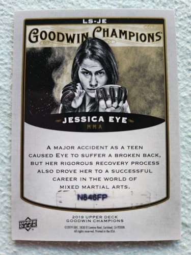 Jessica Eye UFC 2-card Lot Chrome Sepia Refractor-3D Lenticular Splash of Color - Picture 4 of 6