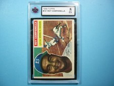 1956 TOPPS MLB BASEBALL CARD #101 ROY CAMPANELLA KSA 5 EX SHARP '56 TOPPS