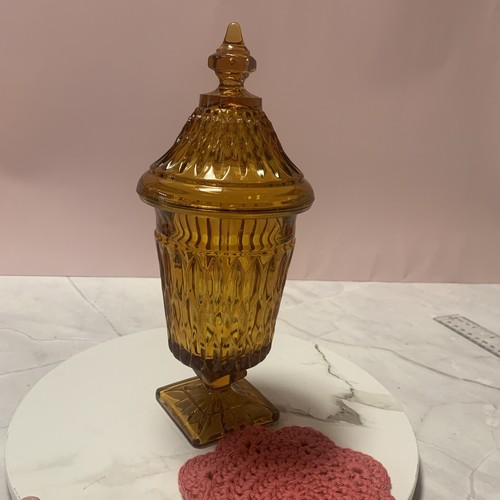 Indiana Glas Mt. Vernon Apotheker Deckel Bonbonglas 9 3/4" Vintage 1970er - Bild 6 von 13