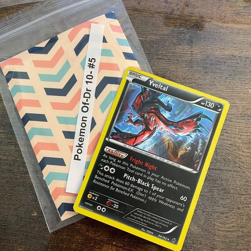 Pokemon Yveltal Basic Card 94/162 HP 130 Fright Night and Pitch-Black Spear - Picture 6 of 6