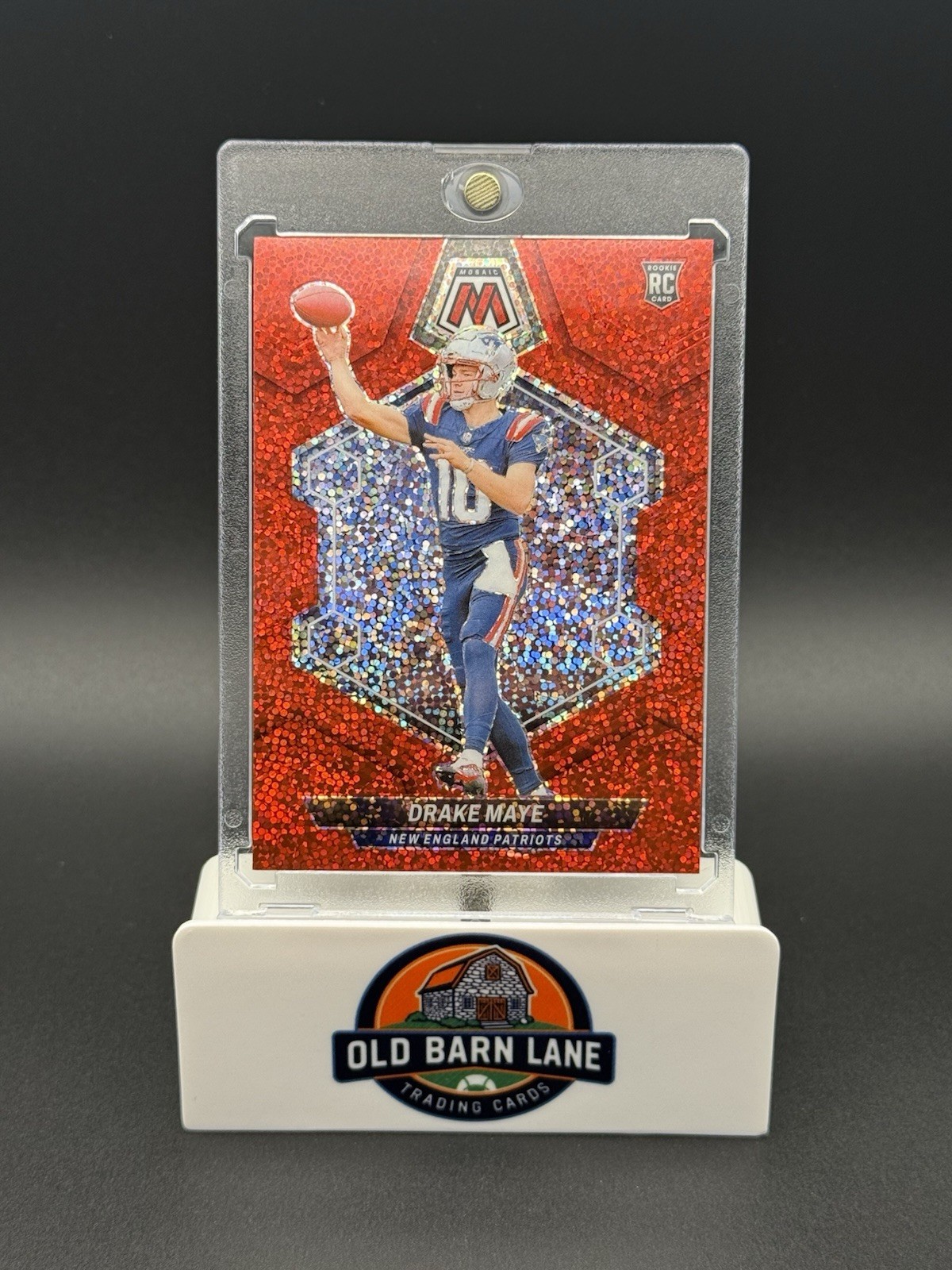 2024 Mosaic Drake Maye RC Red Sparkle Prizm Rookie #303 Patriots SSP RARE