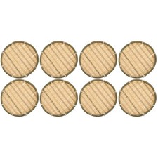 8pcs Woven Trays for Serving Food, 6.29 Inch Bamboo Woven Baskets for Snack, ...