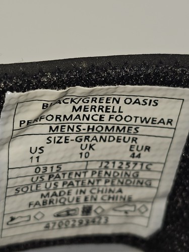 Merrell Men's Cedrus Flip Flops Black Green Oasis Size 11 - Picture 4 of 4