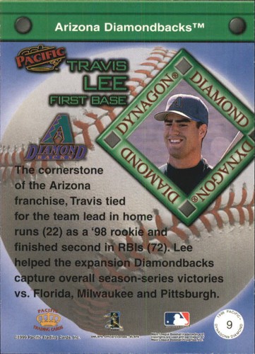 1999 Pacific Dynagon Diamond #9 Travis Lee - BB - Picture 2 of 2