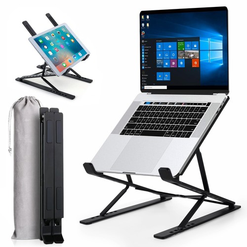 Foldable Laptop Stand for Desk Adjustable Height, Portable Aluminum Laptop Ho...