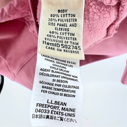 L.L.Bean Pink Quilted Quarter Zip Pullover Sweatshirt Gr. L Rose Wash Rosa Weich - Bild 14 von 16