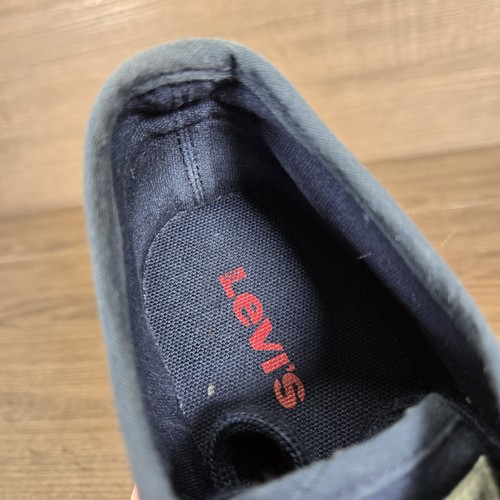 LEVIS Square Low Canvas Blue Yellow White Trainers Rare Size UK 5 Levi's - Picture 11 of 18