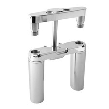 Hawg Halter Triple Tree - Chrome -  4-Degree 41FBCR4