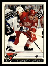 1993-94 Topps Premier - #318 Sergei Fedorov - Detroit Red Wings