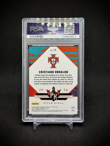 Cristiano Ronaldo 2024 Panini Donruss Soccer Pitch Kings RED SP PSA 10 Pop1 - Picture 3 of 3