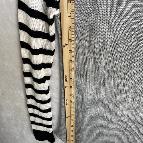Lamon Tart Damen Pullover Oberteil grau gestreift Medium Baumwollmischung Langarm Rundhalsausschnitt - Bild 5 von 7
