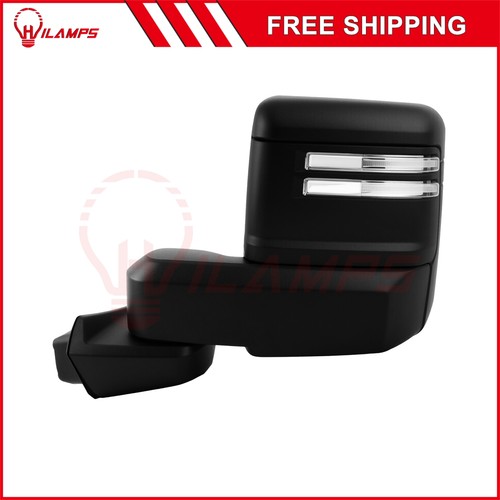 Pair Black Tow Mirrors for 19-22 GMC Serria 1500 Power Heated Turn Signal Sensor - Picture 4 of 10