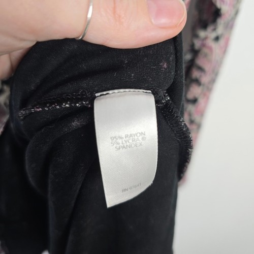 J. Jill Wearver Collection Langarm-Tunika Oberteil schwarz Paisleymuster Gr. M - Bild 5 von 5