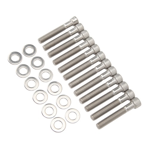 Cylinder HeadKit Hardened 304 Stainless Steel Polished ForSmall Block SBF 289° - Picture 7 of 23