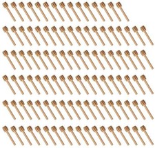 100-Pack 3" Long Wooden Honey Dipper Stick Syrup Dippers Honeycomb Sticks