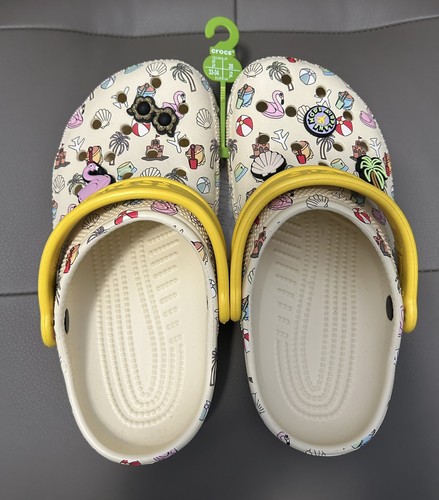 NEU MIT ETIKETT SELTEN MÄDCHEN CROCS POOL PARTY KLASSISCHER SPRING BREAK CLOG US-GRÖSSE J2 - Bild 9 von 9