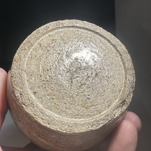 Antique Vintage Sandstone Pottery Stoneware Asian Chinese Ginger Jar Vessel - Picture 4 of 17