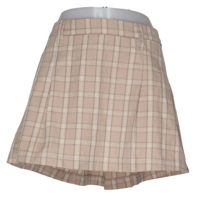 Divided by H&M, Rock, Größe: L, Beige/Mehrfarbig, Elasthan/Polyester, Karo #Afk