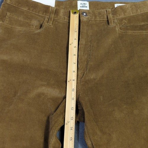 Pantalones de pedernal y yesca para hombre 38x34 marrón pana calce recto nuevos con etiquetas - Imagen 6 de 14