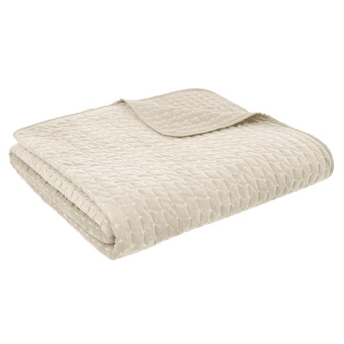 Bianca Attica Velvet Bedspread 240x260cm Or Matching Pillowshams Natural - Picture 3 of 12