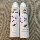 2x Dove 0% Aluminum Deodorant Spray, Lavender & Vanilla, 4 oz ea, Moisturizing