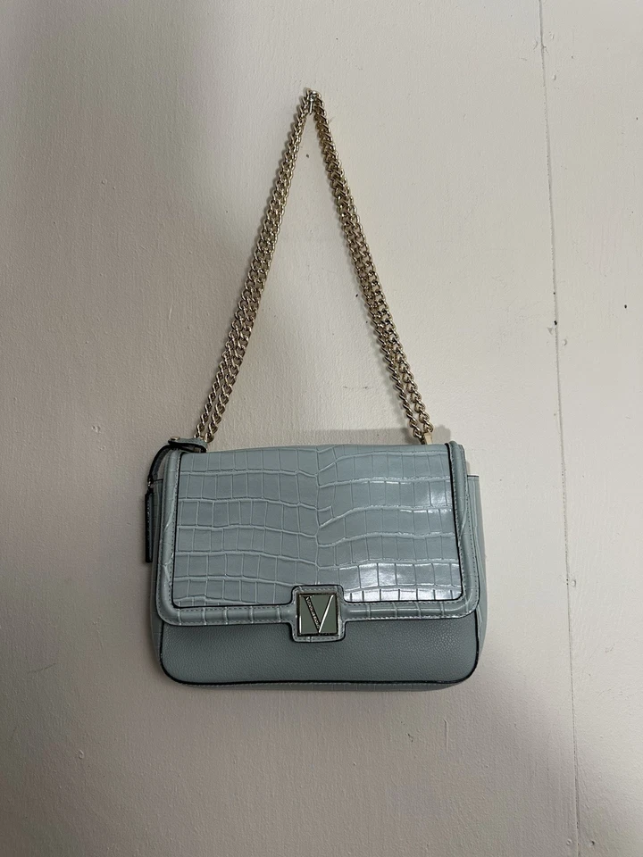 Bolso de Hombro Victoria's Secret The Victoria Mediano Logo V Palm Croc Verde Cartera Foto 3 de 4