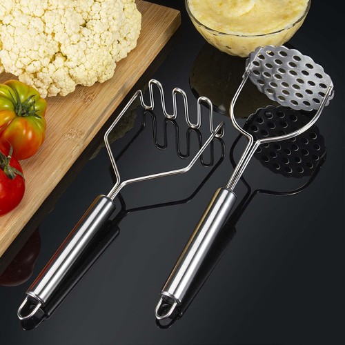 2 Pcs Potato Masher for Potatoes, Heavy Duty Stainless Steel Integrated Kitch... - Picture 7 of 8