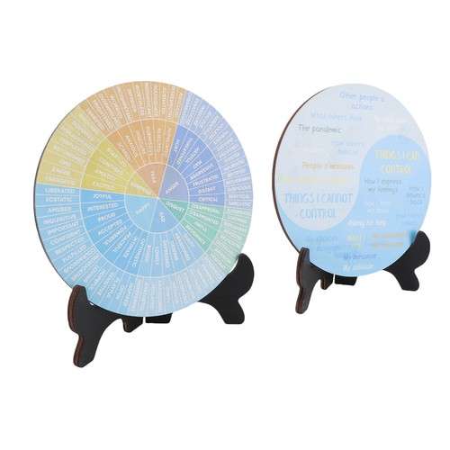 Feelings Wheel Exquisite Desk Decor 2pcs Emotion Wheel For Bedrooms - Picture 4 of 12