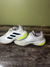 Adidas Barricade 13 Tennis Pickleball Shoes White Green IH0514 Womens Size 7