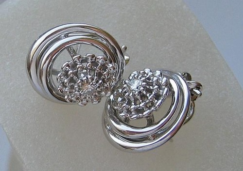 Brillantohrclips Ohrstecker Ohrringe Brillanten diamonds earrings 18 Kt. 750 - Bild 2 von 11
