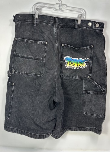 A Bathing Ape Patch 2 Tone Denim Jeans Shorts Size 2XL - Picture 4 of 15
