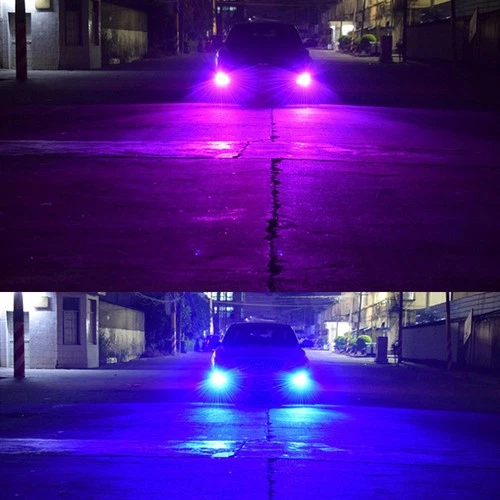 2x H3 RGBW+ Multicolor LED High/Low Beam Headlight Fog Driving DRL Light Bulbs - Picture 6 of 8